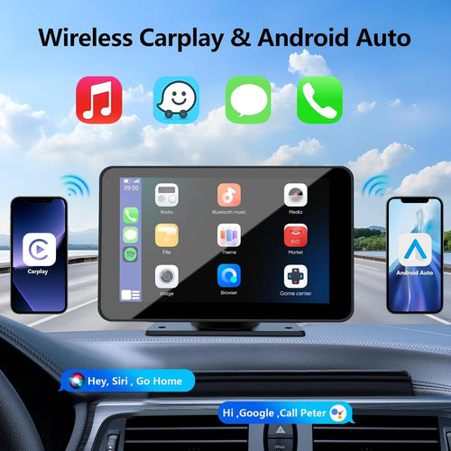 7-inch wireless Carplay portable car Bluetooth MP5 player multimedia Android projection navigation device